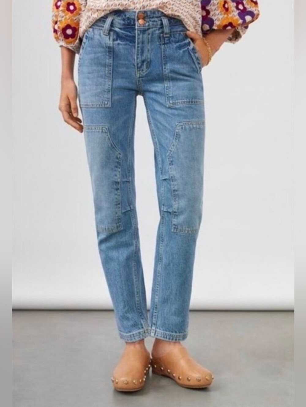 ❤️ ANTHROPOLOGIE PILCRO RELAXED FIT CARPENTER ANKLE JEANS, 0 (25)